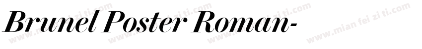 Brunel Poster Roman字体转换